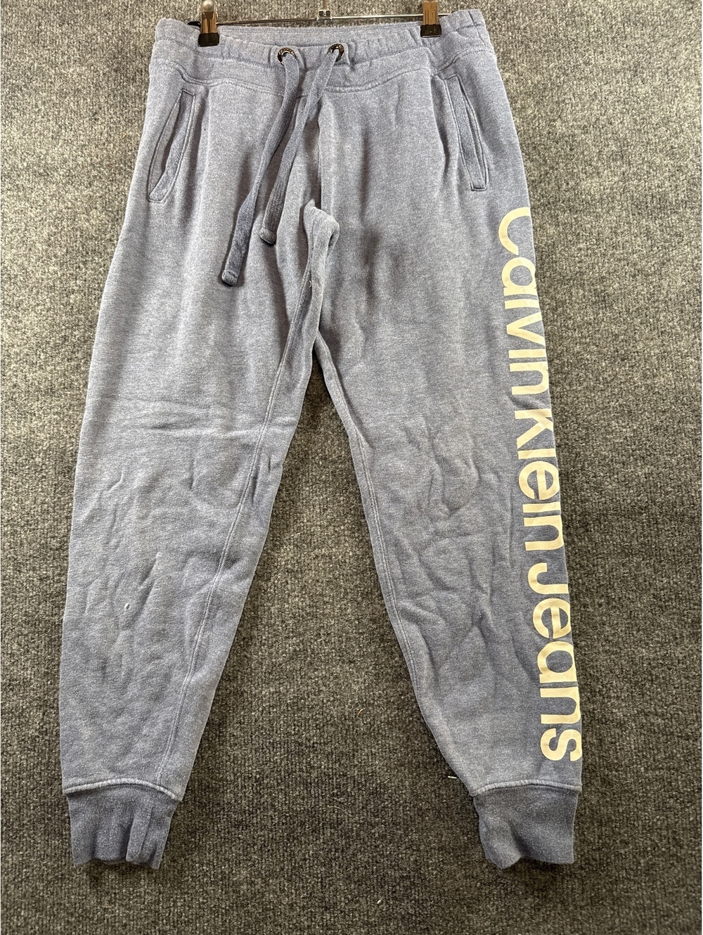 Calvin Klein Jeans Jogger Sweatpants Womens XS Gray Logo Fleece Lounge